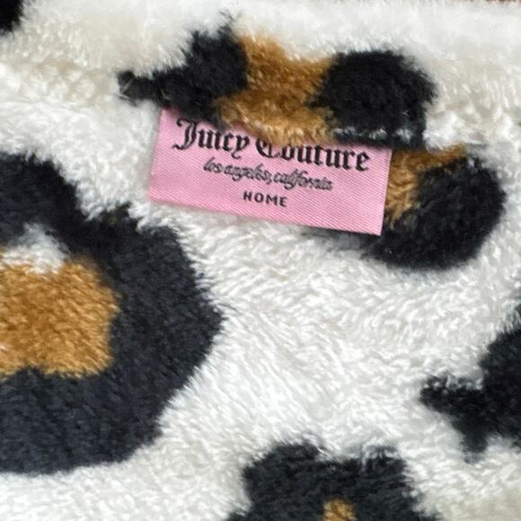 JUICY COUTURE Oversized Plush Throw Viral Leopard Print Blanket 50x70 Home Decor - Picture 11 of 14